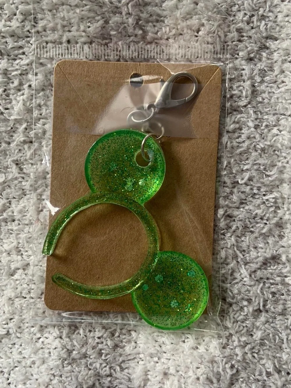 Glitter Resin Mickey Ear Charm